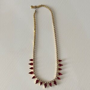 Elegant Gold and Red Necklace